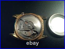 Seiko 5 6119-8090 waterproof goldplated 1968 watch runs for restoration parts