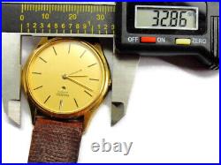 Seiko Vintage Wristwatch Alarm Brown Gold Analog Quartz Runs Stops Parts Repair