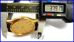 Seiko Vintage Wristwatch Alarm Brown Gold Analog Quartz Runs Stops Parts Repair