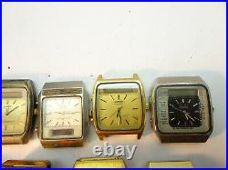 Seiko h357 and h229 lot of 1980's vintage digi ana watches for repair or parts