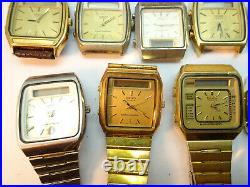 Seiko h357 and h229 lot of 1980's vintage digi ana watches for repair or parts
