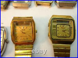 Seiko h357 and h229 lot of 1980's vintage digi ana watches for repair or parts