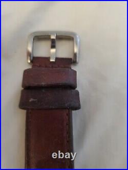 Shinola Argonite 5021 41mm Blue Dial Chronograph Leather Strap Watch Parts Only