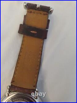 Shinola Argonite 5021 41mm Blue Dial Chronograph Leather Strap Watch Parts Only