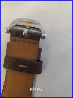 Shinola Argonite 5021 41mm Blue Dial Chronograph Leather Strap Watch Parts Only