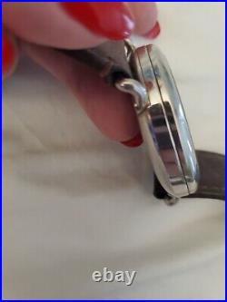 Shinola Argonite 5021 41mm Blue Dial Chronograph Leather Strap Watch Parts Only