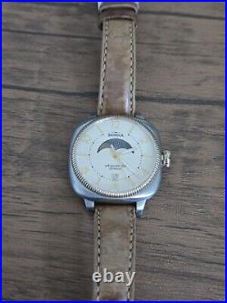 Shinola The Gomelsky Moon Phase Two Tone Cream Dial w Leather Ladies 36mm