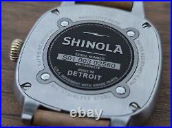 Shinola The Gomelsky Moon Phase Two Tone Cream Dial w Leather Ladies 36mm