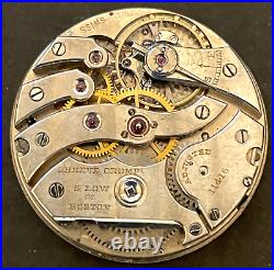 Shreve Low Private Label 0s Pocket Watch Movement Parts Balance High Grade Swiss