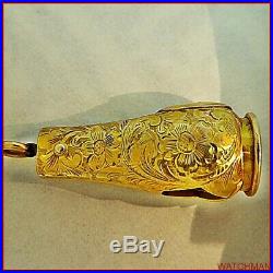 Stunning Hand Engraved Victorian 14k Yellow Gold Cigar Cutter/pocket Watch Fob