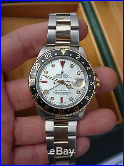 Stunning Rolex GMT Master Mother of Pearl Diamonds and Rubies Dial and hand set