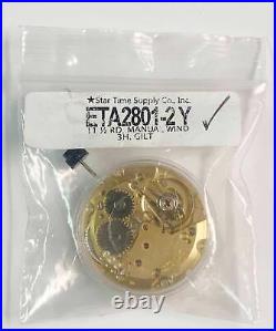 Swiss Eta 2801-2 Watch Movement Hand Winding Mechanical Movement For Parts