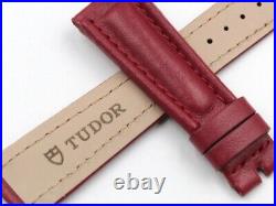 TUDOR Watch Band Burgundy Spare Parts Real Leather 20/16mm Sports Hand Made