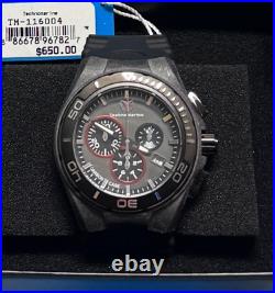 TechnoMarine TM-116004 Cruise Carbon 45mm with Black Retro Strap! Customized