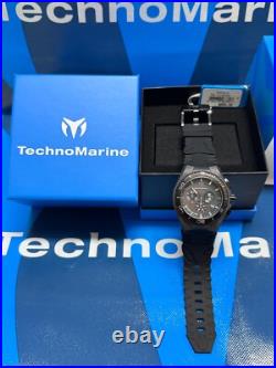 TechnoMarine TM-116004 Cruise Carbon 45mm with Black Retro Strap! Customized