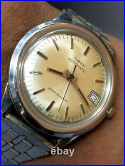Timex Automatic Silver Dial Mint 46554 10878 Men's Not Working Parts Purpose