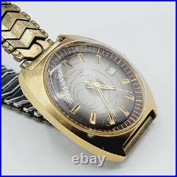 Timex Orbit Marlin Solar System Dial Rare Windup Date Watch For Parts