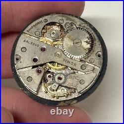 Timor Dirty Dozen Military W. W. W Cal 6060 Watch Movement + Dial + 2 Hands Parts