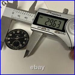 Timor Dirty Dozen Military W. W. W Cal 6060 Watch Movement + Dial + 2 Hands Parts