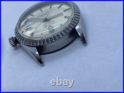 Tudor Oyster Prince Date Day 94500 Ss 35mm Men Watch For Parts Cover Missing
