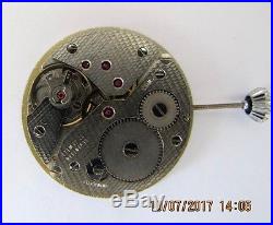 UT 6498 pocket watch movement with dial and hands, 16 1/2''' 17J. NOS swiss made