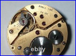 UT Unitas 6498 movement Arnex dial with 3 hands, broken for parts