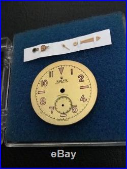 Ultra Rare 1940s Rolex Bubbleback Watch Dial And Hands New Old Stock