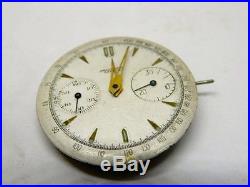 Universal Geneve Unicompax Cal 285 movement running with dial and hands