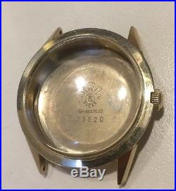 Vintage Rolex 14k Gf Big Case Dial Hands Crown For Parts 1520 1530 1560 1570