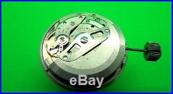 Vintage Seiko Watch Movement 6105 A Automatic Date With Dial-hands-stem-crown
