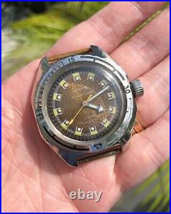 VOSTOK Amphibia USSR Vintage Tropical Dial Diver Watch 2409 Parts Repair Soviet