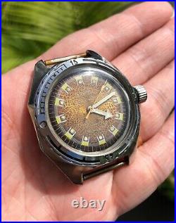 VOSTOK Amphibia USSR Vintage Tropical Dial Diver Watch 2409 Parts Repair Soviet