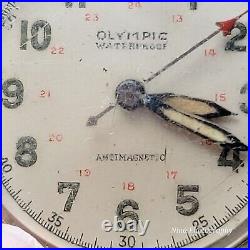 VTG Olympic Seven 7 Jewels Waterproof Trench Swiss Wristwatch Watch Parts Repair