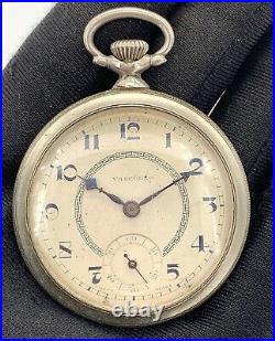 Vasconia Hand Manual Vintage 43,3 MM Doesn'T Works For Parts Pocket Watch