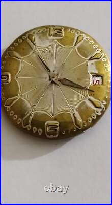 Venus 227 Vintage hand winding watch movemen not working for parts good balance