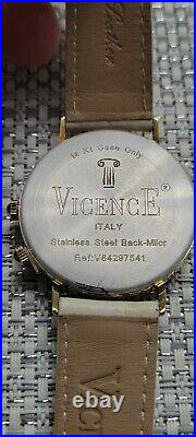 Vicence 14k Second Time Zone Swiss Parts Men's Watch