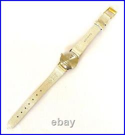 Vicence Ladies 14K Gold Watch 26mm Case & Steel Back Genuine Stingray Strap