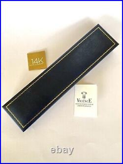 Vicence Ladies 14K Gold Watch 26mm Case & Steel Back Genuine Stingray Strap