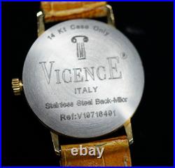 Vicence Ladies 14K Yellow Gold 26mm Case & Steel Back wristwatch V19716491 A96