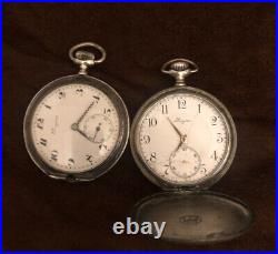 Vintage 1923,1924 Two Longines Pocket Watches For Parts Repair