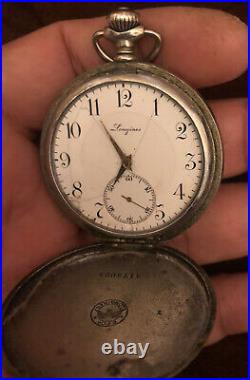 Vintage 1923,1924 Two Longines Pocket Watches For Parts Repair