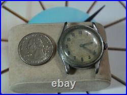 Vintage 1960s CONCORD 241F S. S. 17J Men's Military Watch - For Repair /Parts