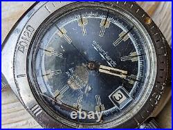 Vintage 1970's Eisenhardt Diver Watch withAll SS Case, ETA 2782 Mvmt, Runs FOR PARTS