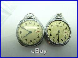 Vintage 2 Ingersoll Second Hand At 3 Pendant Watches For Restoration Or Parts
