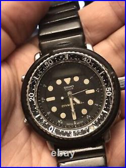 Vintage 80's SS Seiko H558-5000 Arnie Diver Watch For Parts Or Possible Repair