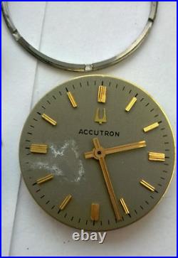 Vintage ACCUTRON Wristwatch 218 MOVEMENTS DIAL Hands Crown PARTS or REPAIR