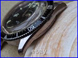 Vintage Baylor Diver Watch withMissing Seconds Hand, Runs Strong FOR PARTS/REPAIR