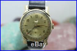 Vintage Benrus Calendar Hand Wind Gold Tone Men's Wrist Watch For Parts/Repair