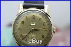 Vintage Benrus Calendar Hand Wind Gold Tone Men's Wrist Watch For Parts/Repair