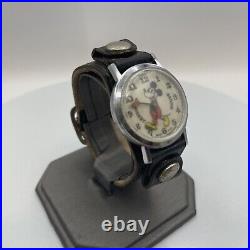 Vintage Bradley Mickey Mouse Pie Eyed Fat Boy Orange Hands Swiss Watch, Parts